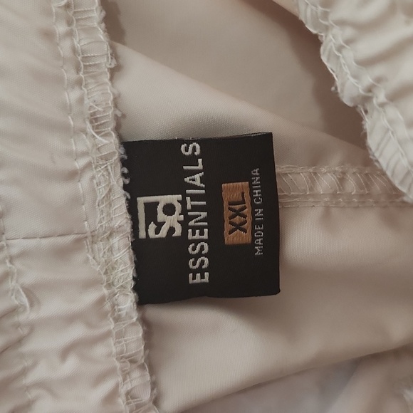 SP Essentials Jogger Pants Mens Size XXL Windbreaker Cream white - Picture 9 of 13